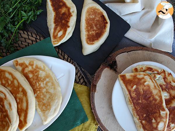 Stuffed turkish crepes with feta, lemon, and parsley - gözleme - photo 4