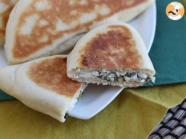 Stuffed turkish crepes with feta, lemon, and parsley - gözleme - photo 5