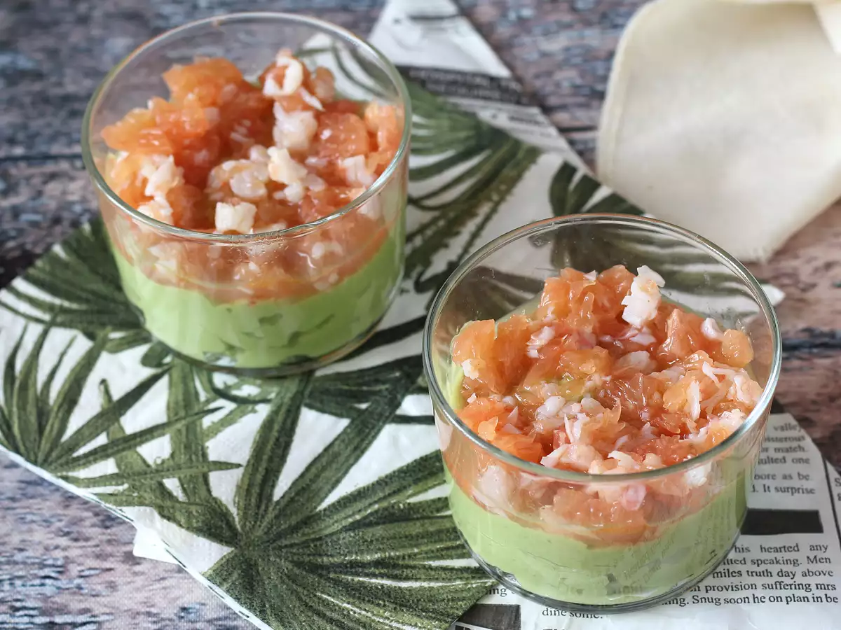 Super-fresh avocado, shrimp, and grapefruit verrines - photo 4