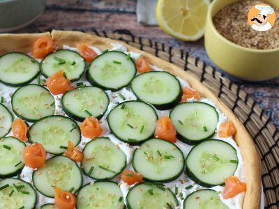 Super-refreshing summer tart: ricotta, cucumber and smoked salmon - photo 5