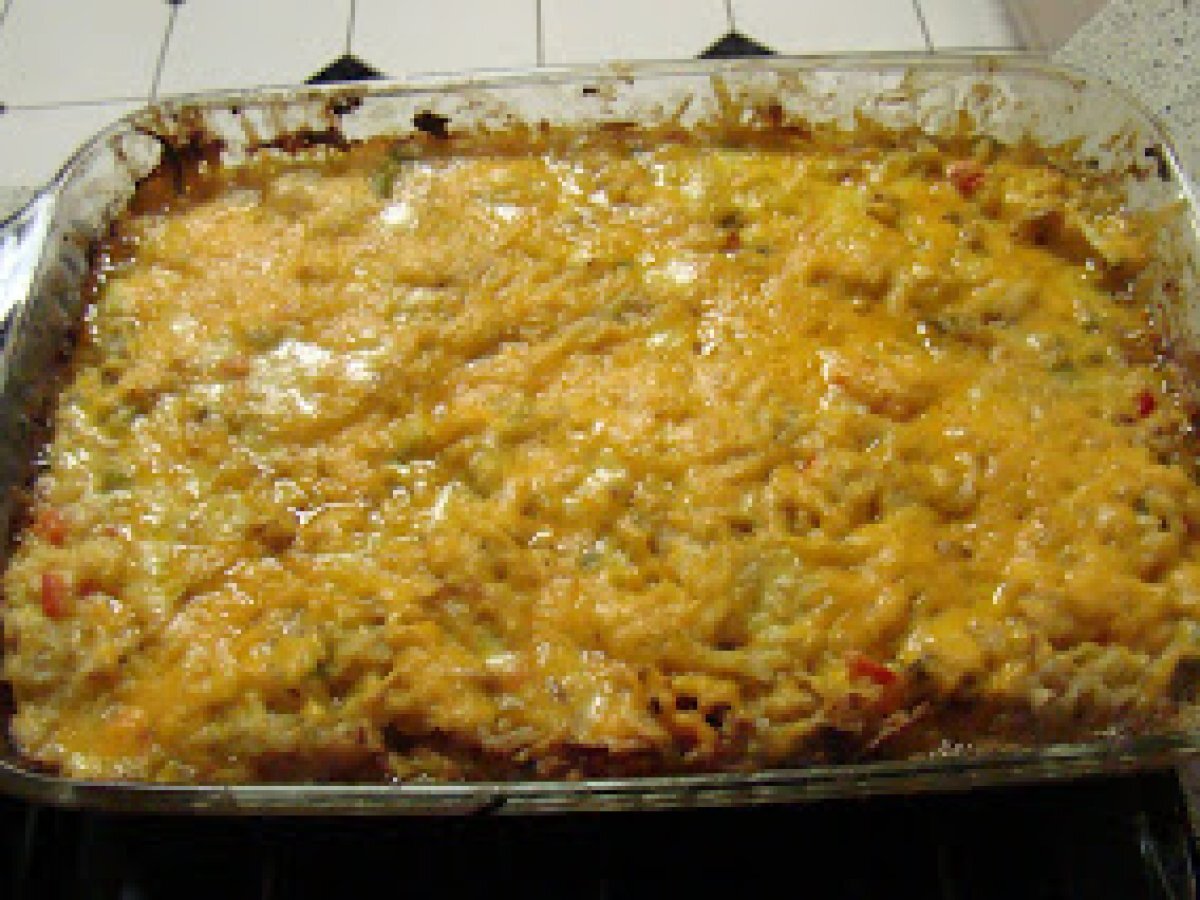 Surekha's Smoked Gouda Cheddar Hash Brown Casserole