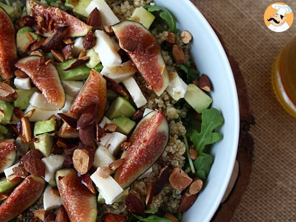 Sweet and savory fig, arugula, quinoa, mozzarella, and avocado salad - photo 2