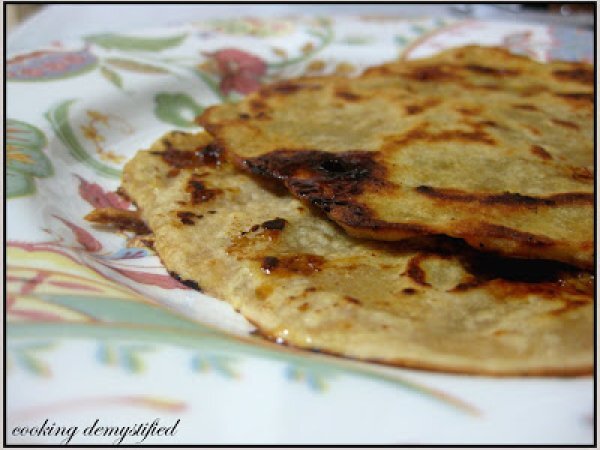 Sweet chapati err ..Indian flat bread with jaggery