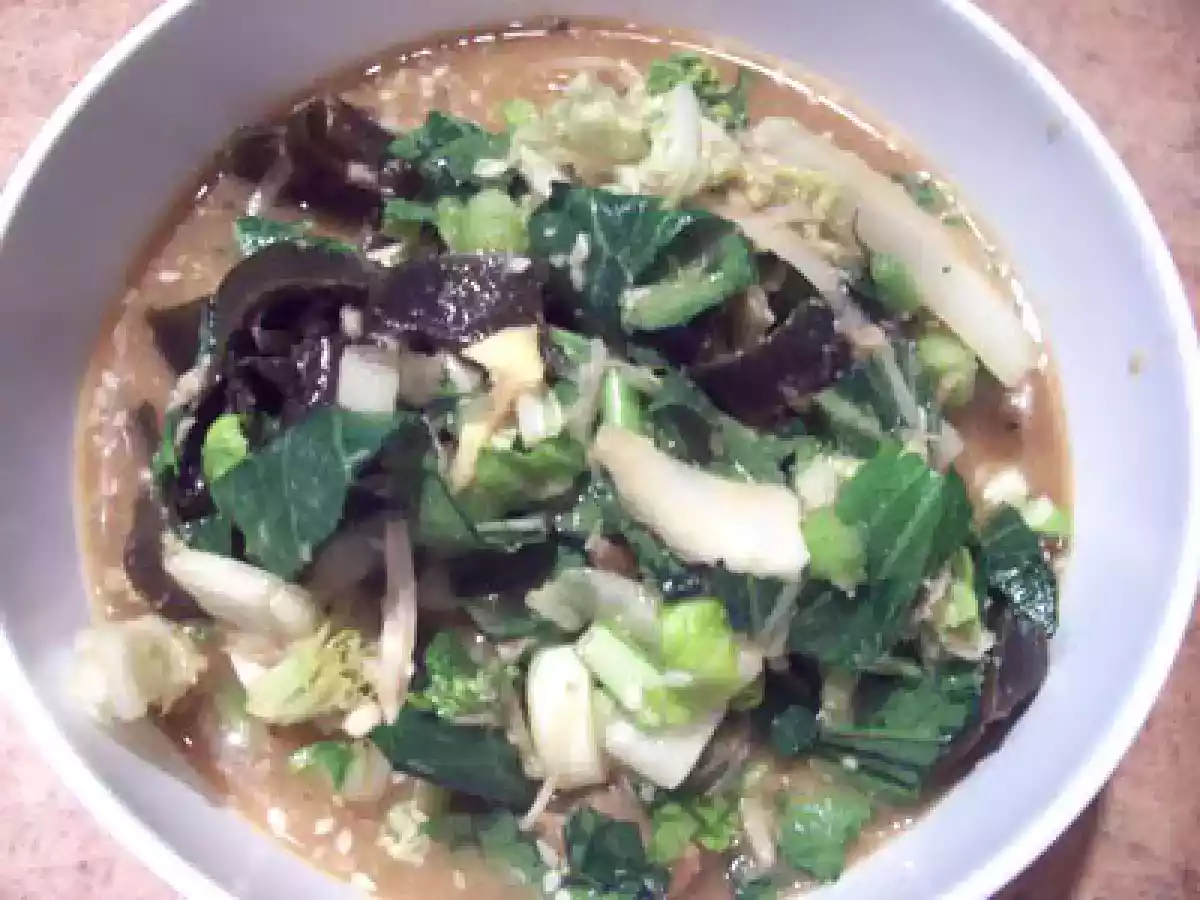 Sweet-Ginger Asian ?Choy? Soup