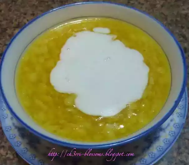 Sweet mung bean soup recipe with coconut cream