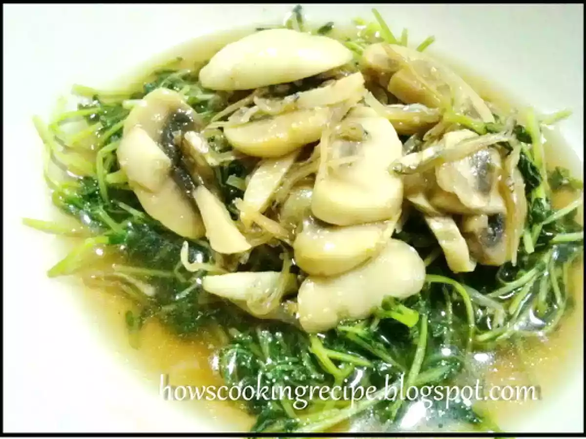 Sweet Pea Sprout Mushroom/ Mushroom Tau Miu