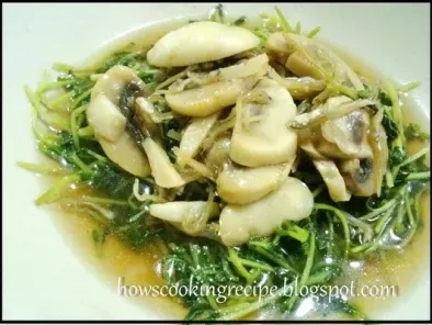 Sweet Pea Sprout Mushroom/ Mushroom Tau Miu
