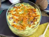Sweet potato gratin flavored with coconut milk and curry, photo 1