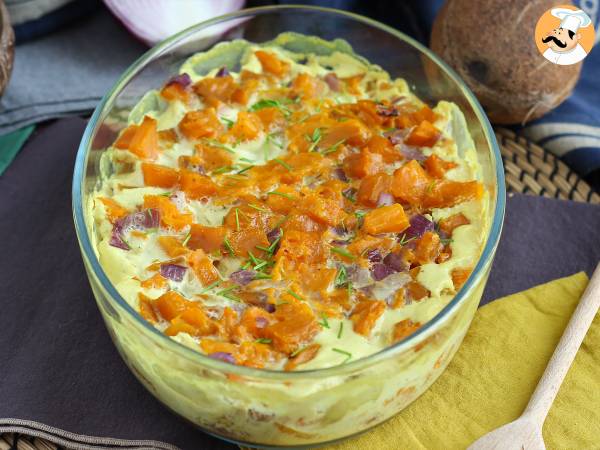 Sweet potato gratin with coconut milk and curry - photo 2