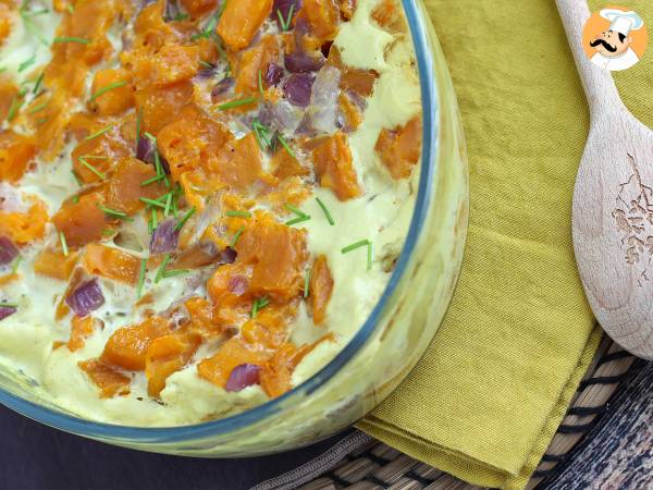 Sweet potato gratin with coconut milk and curry - photo 5