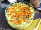 Sweet potato gratin with coconut milk and curry, photo 1