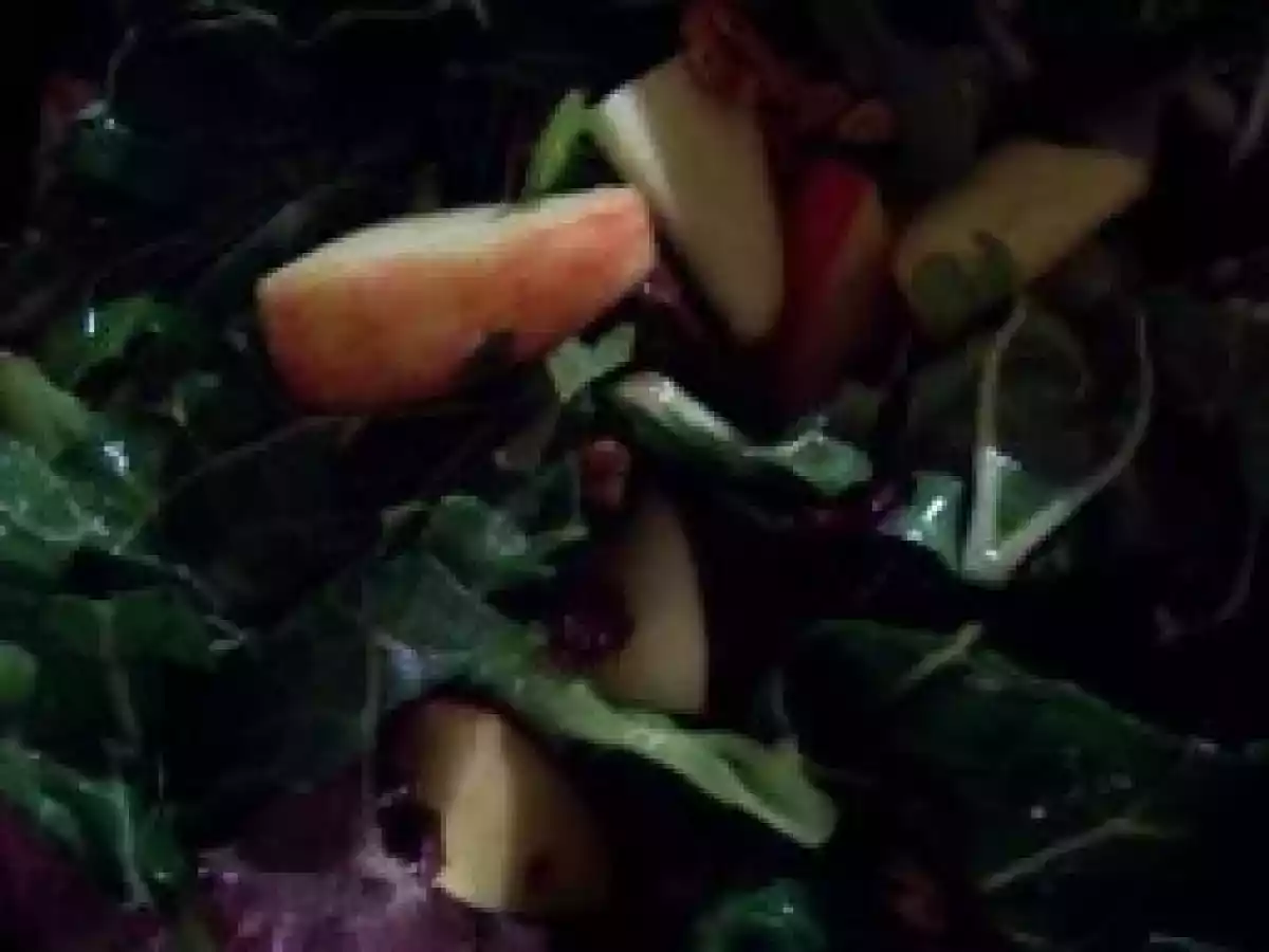 Swiss Chard Salad with Apples and Pecans