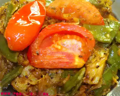 Sword beans & potato dry curry