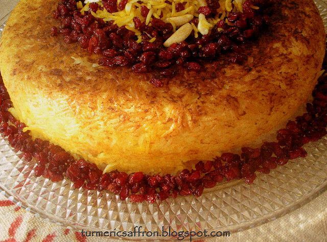 Persian Tahchin (Baked Saffron Rice Cake) - Family Spice