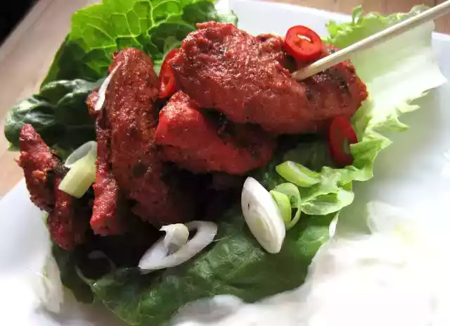 Tandoori style chicken skewers recipe