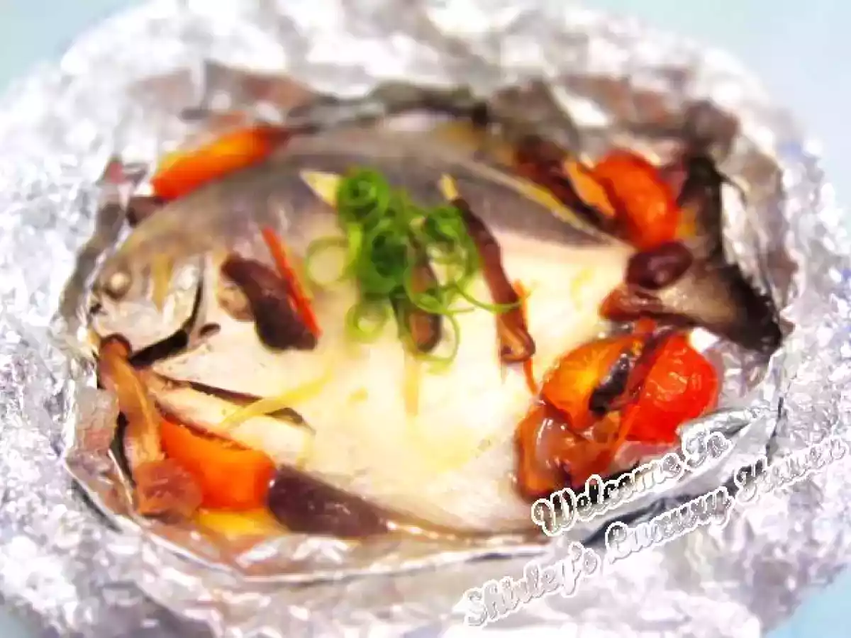 Tasty Steamed Teochew Pomfret In Foil