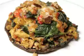 Tempeh stuffed portabella mushrooms recipe