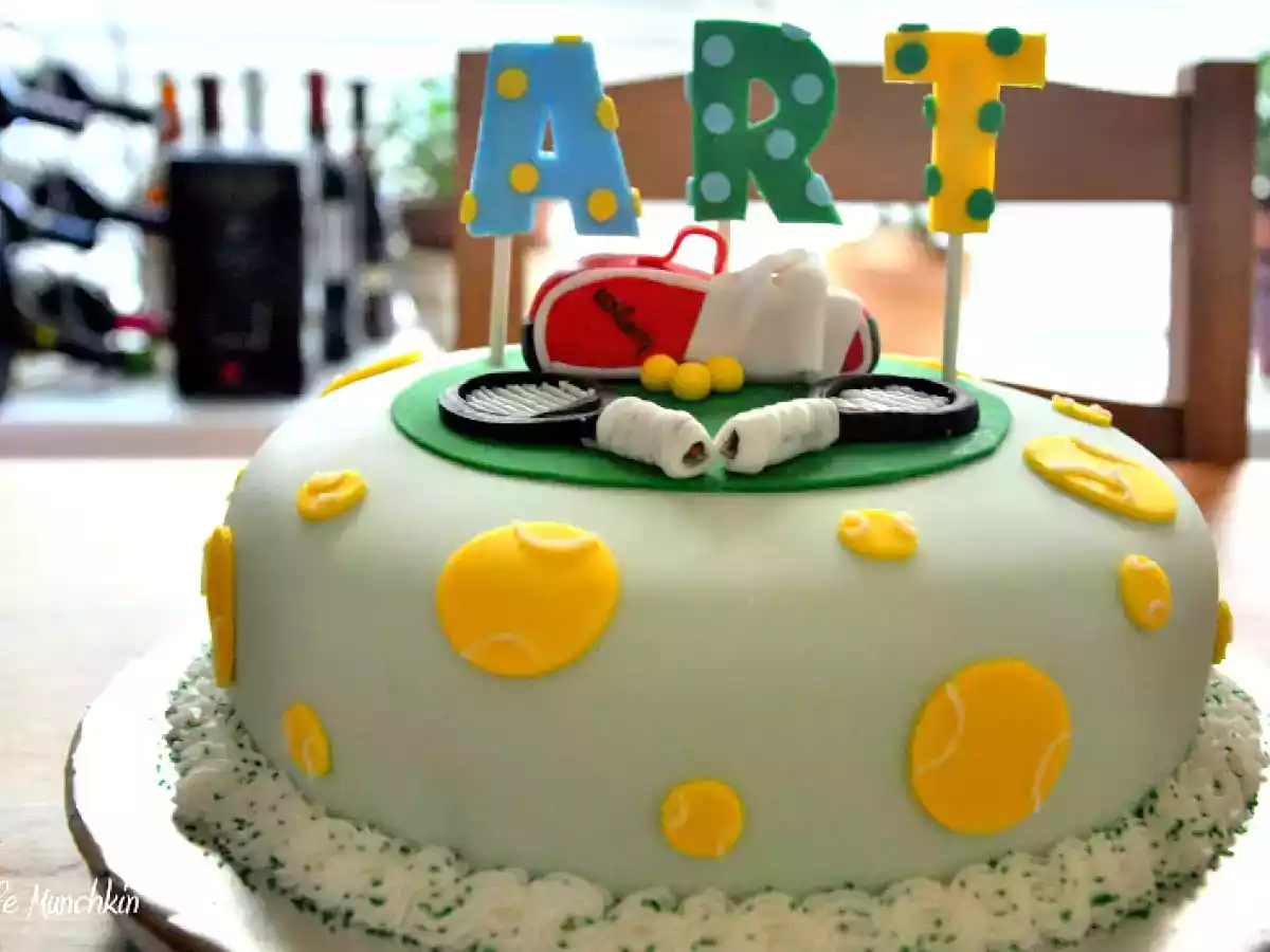 Tennis-Themed Ube Cake