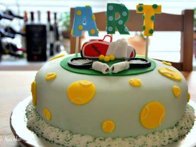 Tennis-Themed Ube Cake