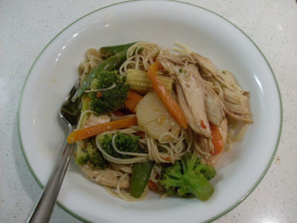 Teriyaki chicken with japanese somen noodles, Recipe Petitchef