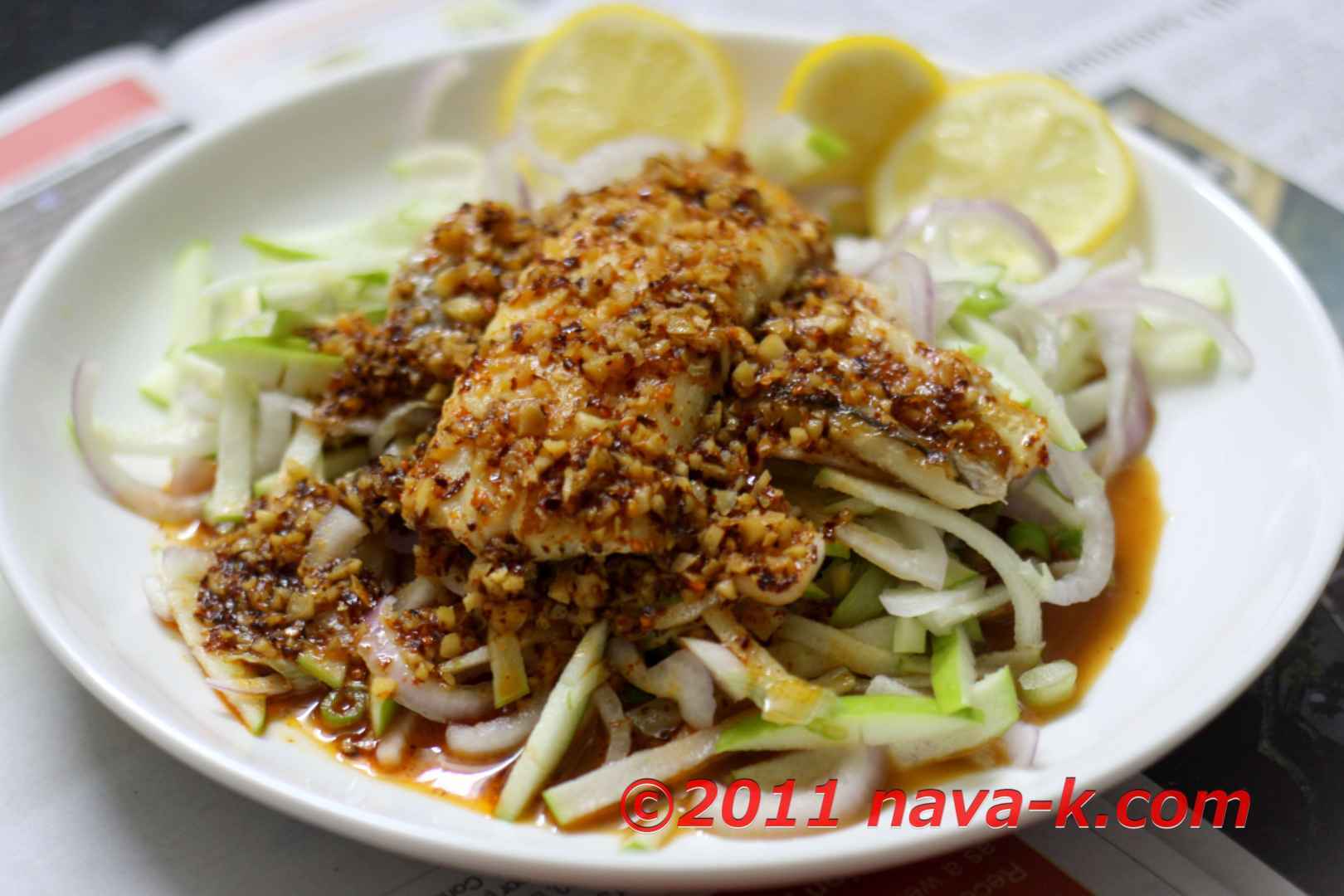 Thai sea bass & apple salad, Recipe Petitchef