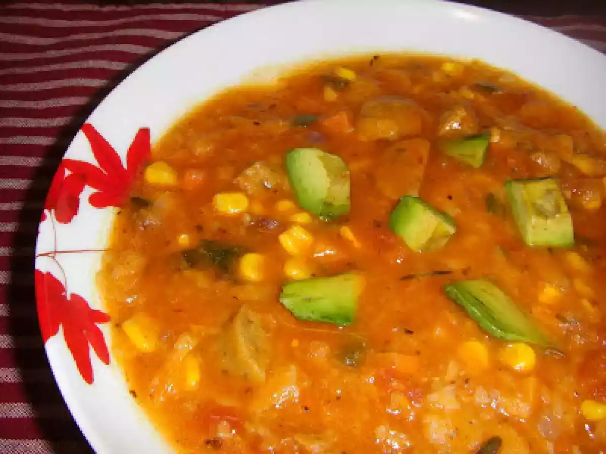 Thick Chicken Tortilla Soup / Vegan Sausage Tortilla Soup - photo 2