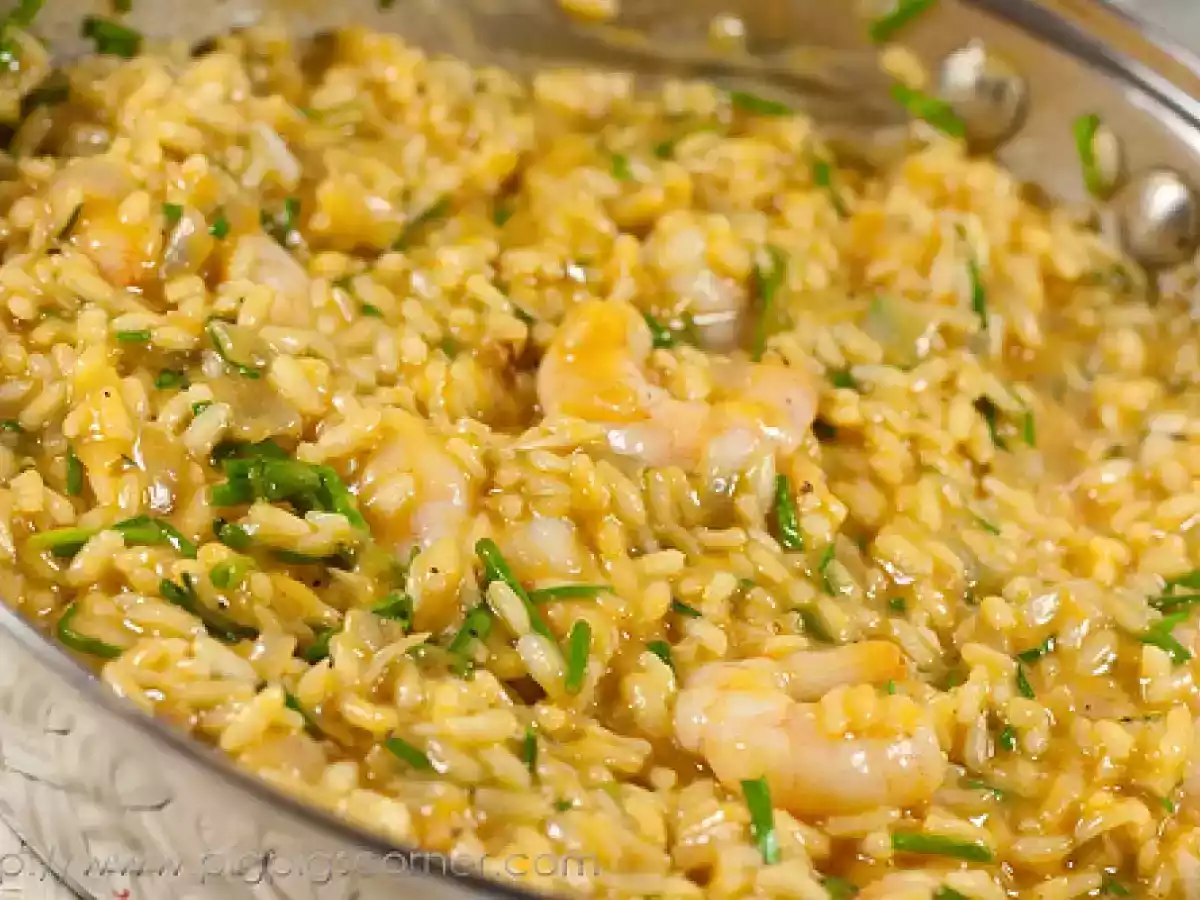 Tiger Prawn Risotto with Lobster Bisque