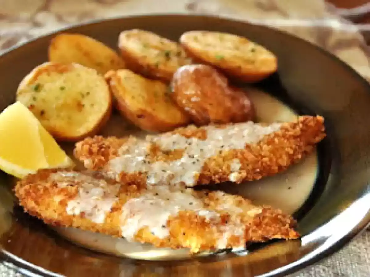 TILAPIA with Lemon Cream Sauce and Baby Red Pan fried potatoes - photo 2