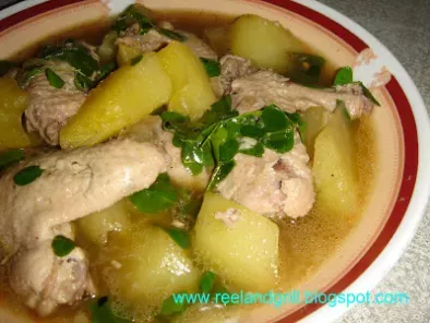 Tinola or Tinolang Manok (Chicken Stewed with Ginger & Green Papaya)