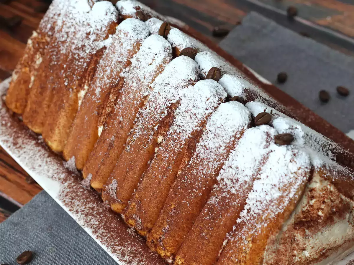 Tiramisu cabin-shaped log without mould for coffee lovers - photo 3