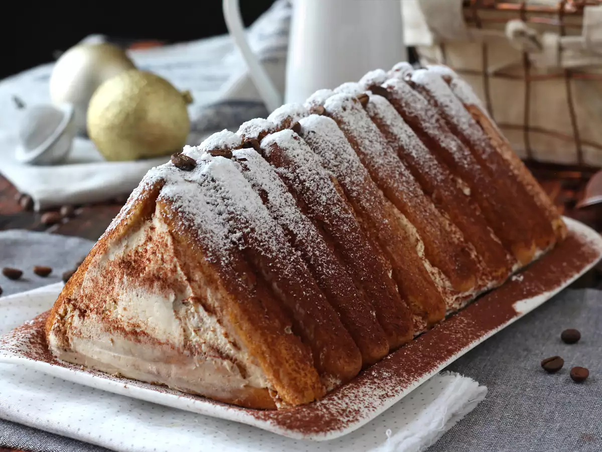 Tiramisu cabin-shaped log without mould for coffee lovers - photo 9