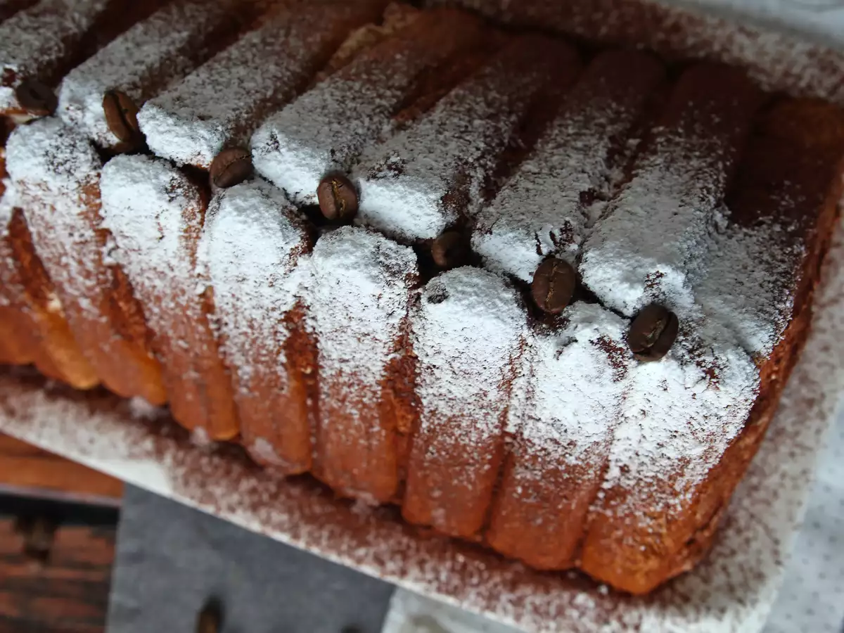 Tiramisu-Style Cabin-Shaped Yule Log Without a Mold, for Coffee Lovers - photo 8