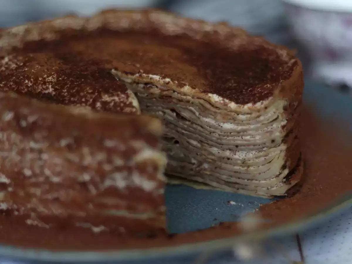 Tiramisu-Style Coffee and Cocoa Crêpe Cake - photo 3