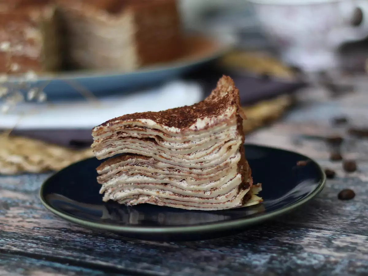 Tiramisu-Style Coffee and Cocoa Crêpe Cake - photo 6