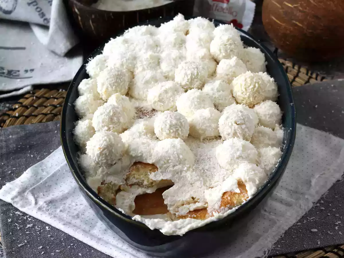 Tiramisu with raffaello, the best coconut dessert - photo 6