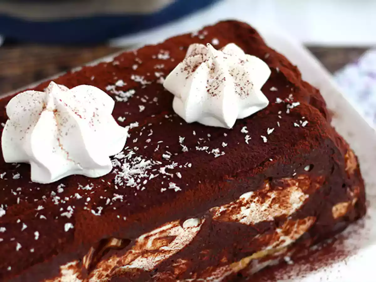 Tiramisu yule log (step by step) - photo 2