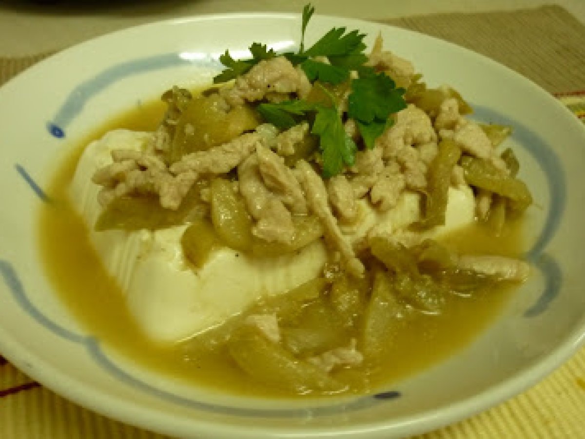 Tofu with Preserved Szechuan Vegetable and Pork