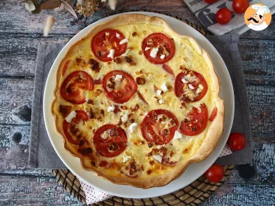 Tomato and feta quiche, the vegetarian meal perfect for a picnic!