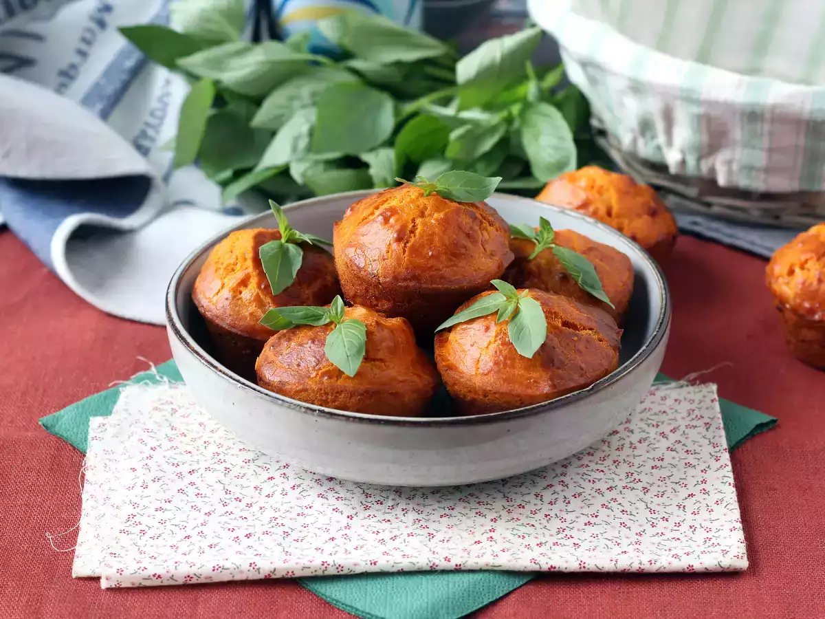 Tomato muffins with a gooey mozzarella center - photo 6