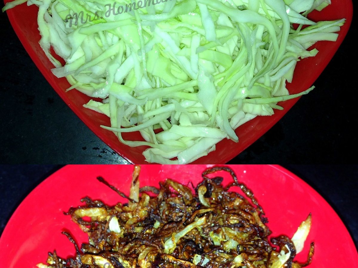 Tomato Rice With Fried Cabbage - photo 3