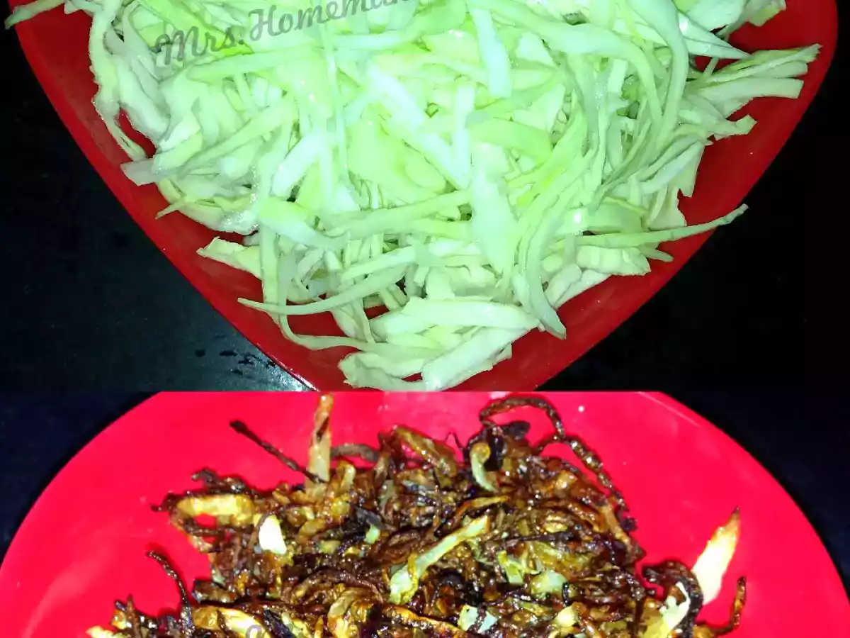 Tomato Rice With Fried Cabbage - photo 3
