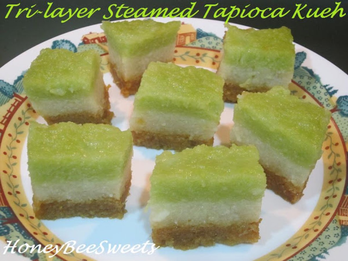 Tri-layer Steamed Tapioca Kueh (Bingka Ubi)