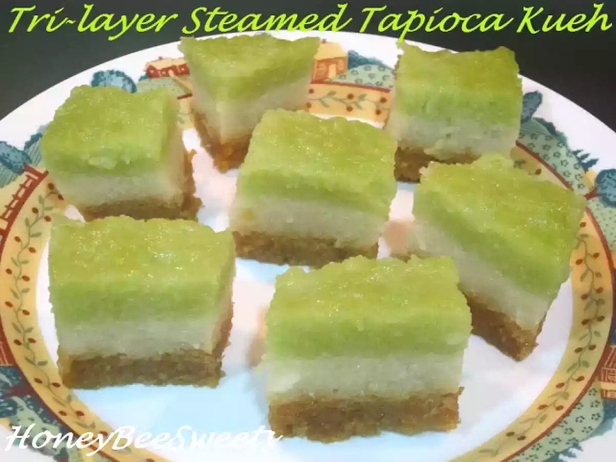 Tri-layer Steamed Tapioca Kueh (Bingka Ubi)
