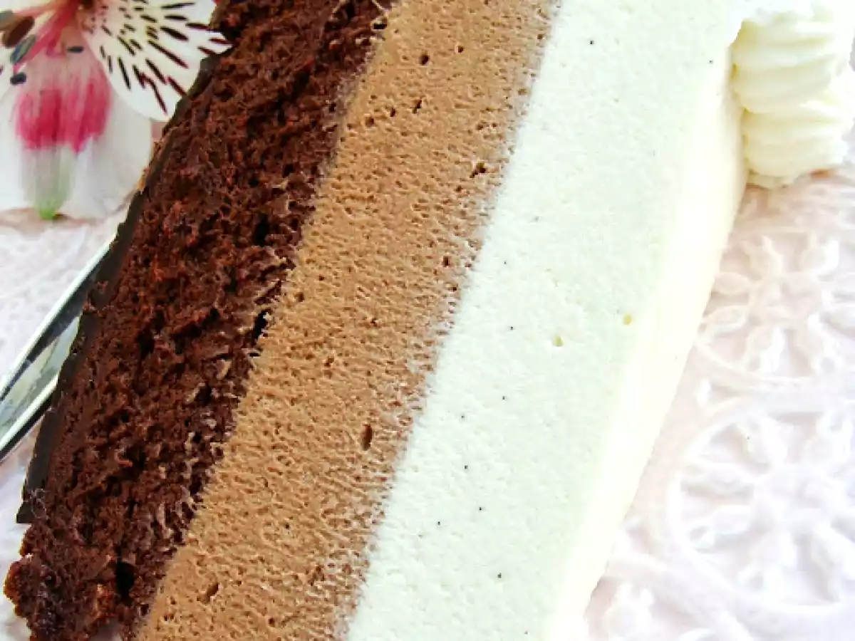 Tricolor mousse cake - photo 2