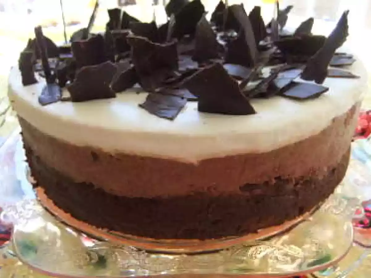 Triple Chocolate Mousse Cake