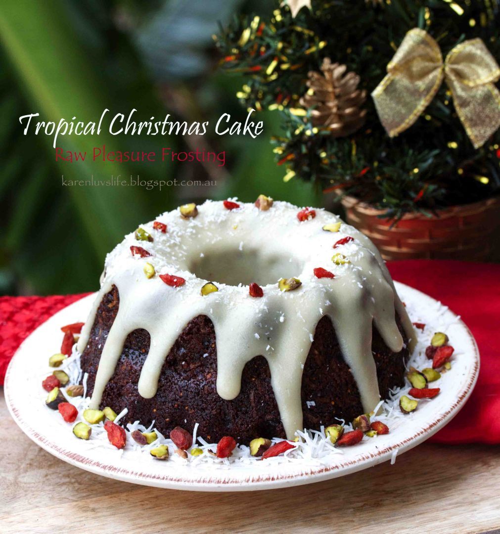 Tropical christmas fruit cake with raw pleasure frosting, Recipe Petitchef