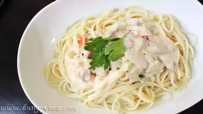 Tuna carbonara