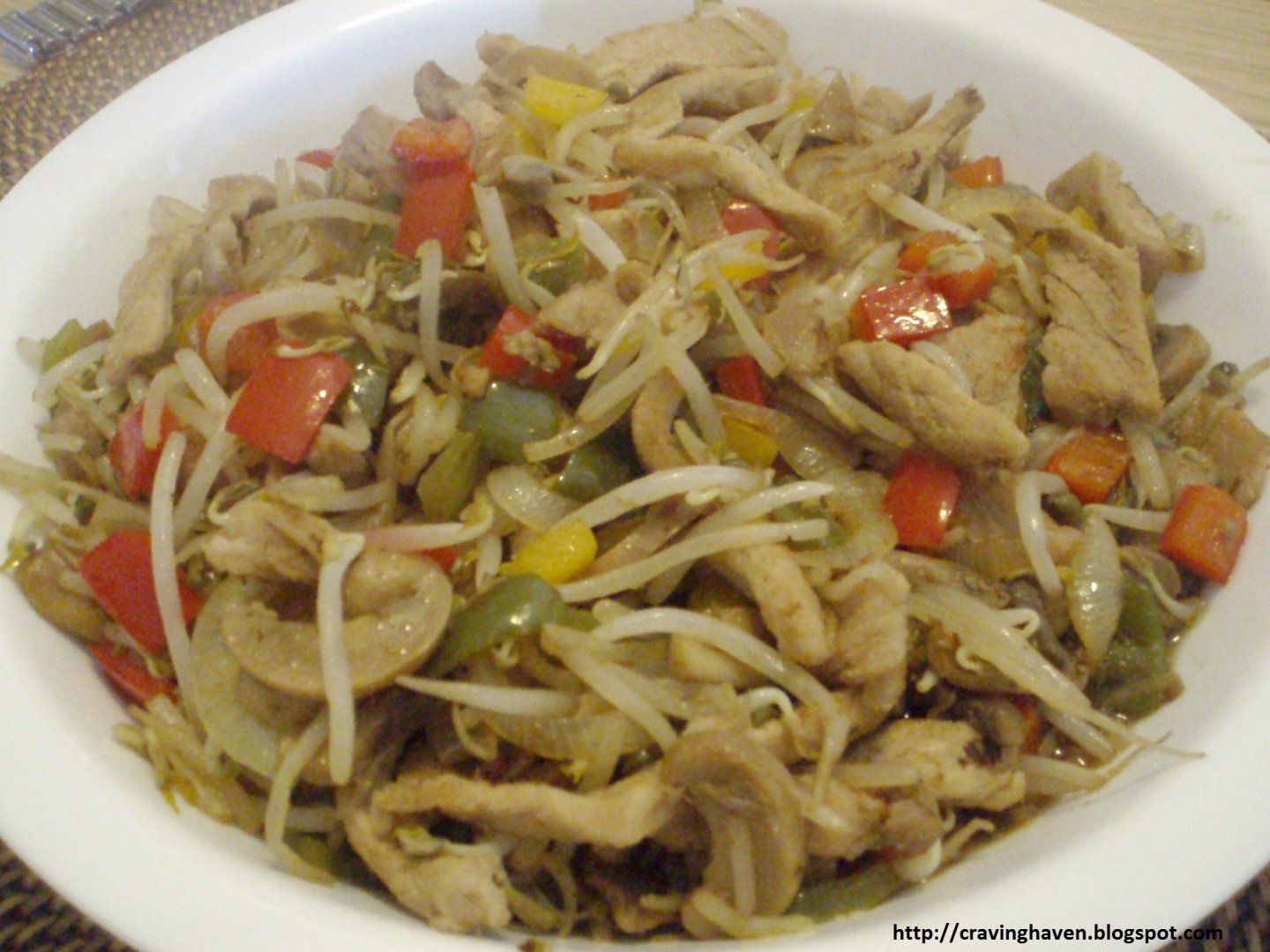 Twicecooked pork with bean sprouts Recipe Petitchef