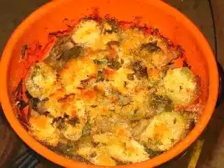 Typical cardoncello mushroom recipe from puglia