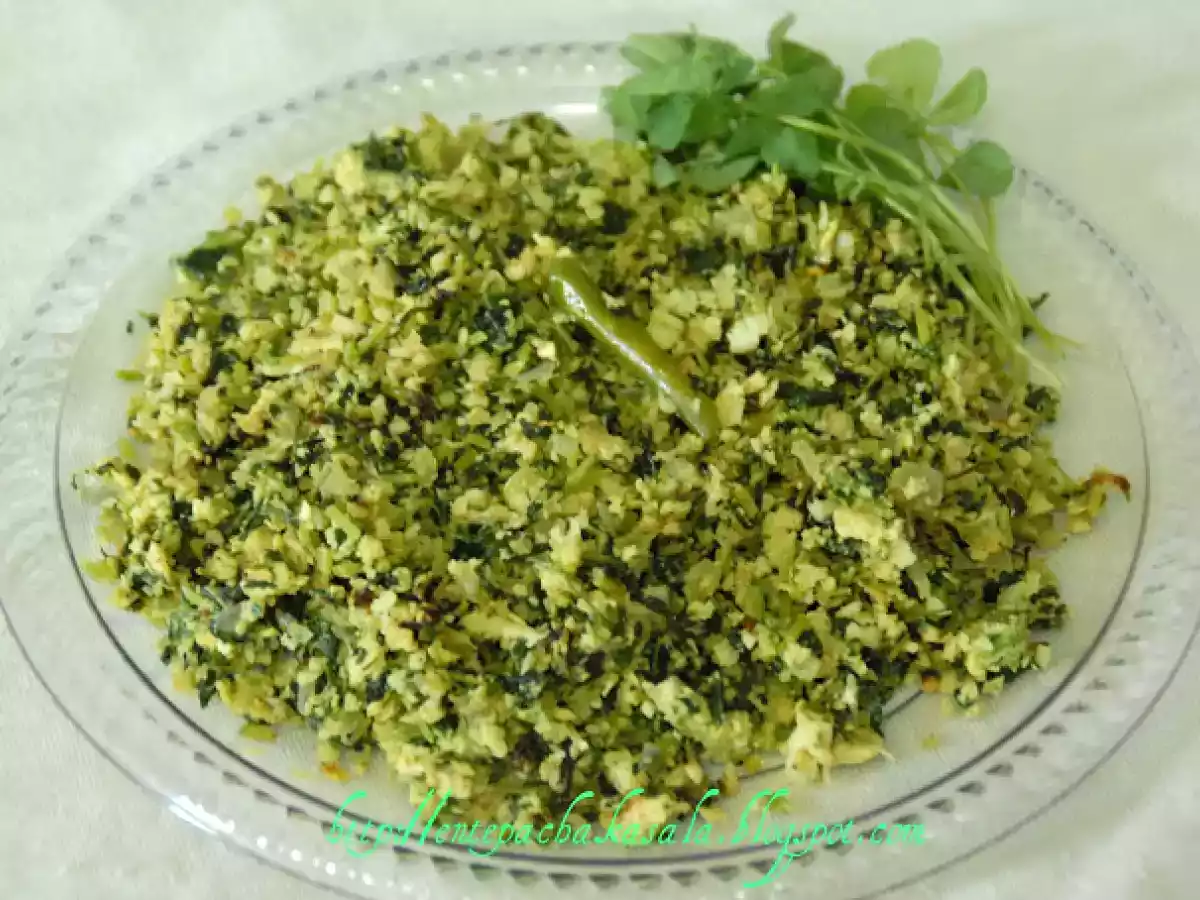 Uluvayila (Fenugreek Leaves) Egg thoran